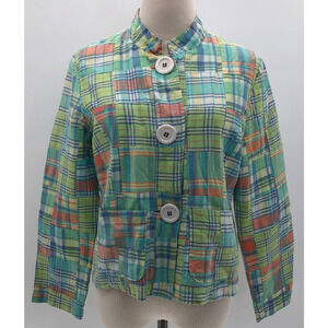 Madison Hill Petite Plaid Summer Blazer- 10P NWT